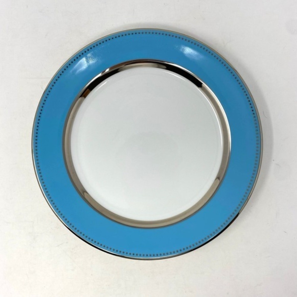 Darbie Angell Lauderdale Dinner Plate 10.5" Fine Porcelain Platinum Discontinued